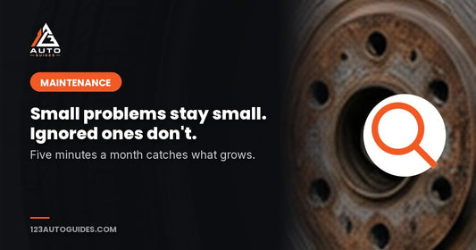 Small problems stay small. Ignored ones don't. Five minutes a month catches what grows.