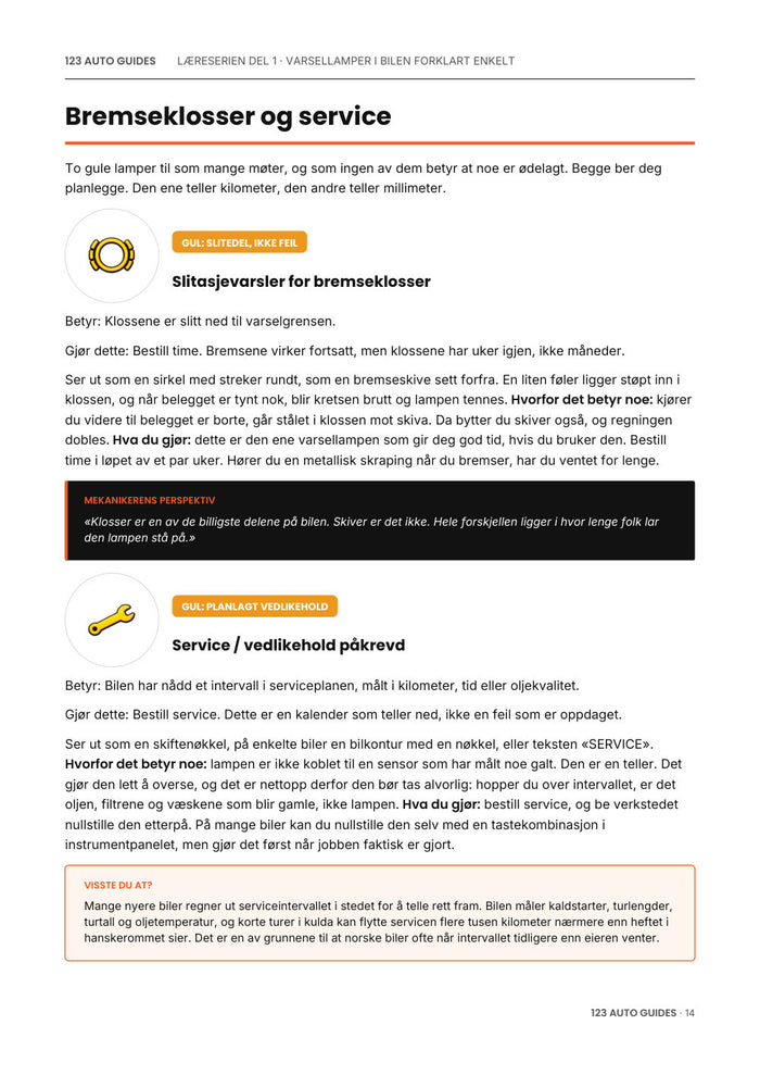 Vol. 1, Varsellamper i bilen, side 15