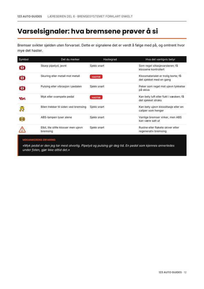 Vol. 6, Bremsesystemet, side 13