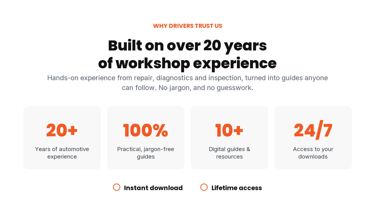 Instant download, lifetime access - built on over 20 years of workshop experience