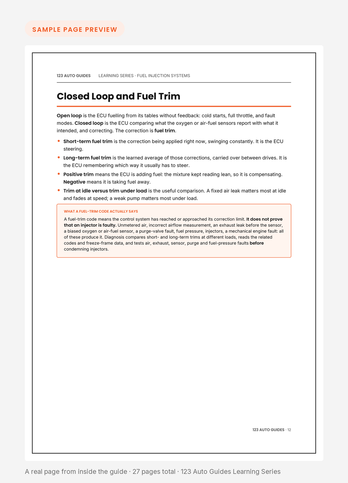 Sample page from Fuel Injection Systems Explained