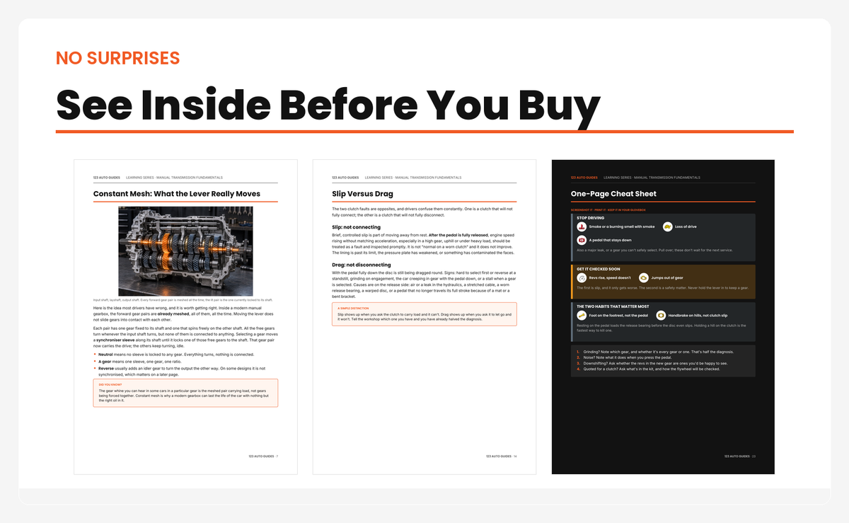 See inside Manual Transmission Fundamentals before you buy