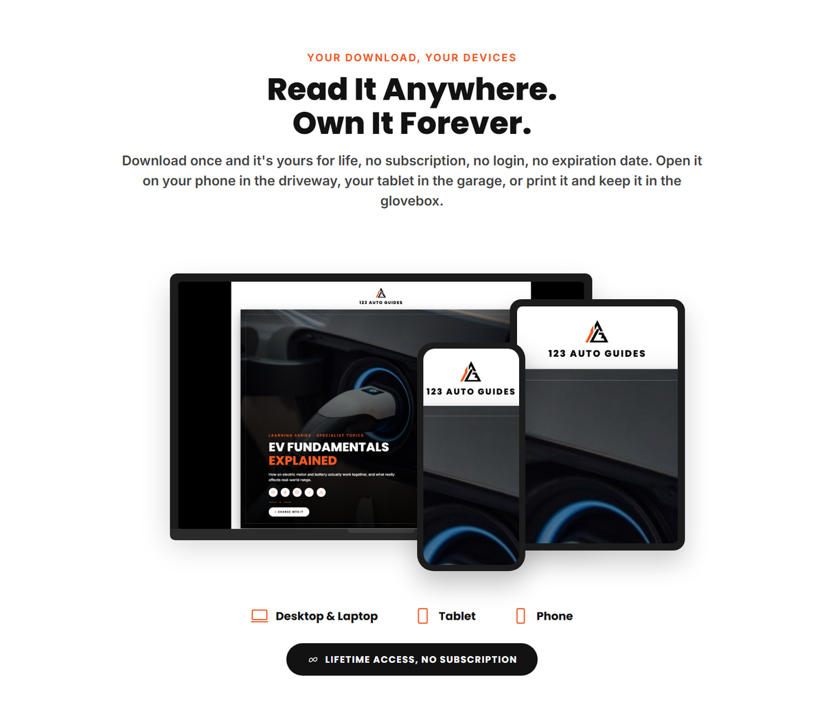 Read it anywhere – EV Fundamentals Explained on desktop, tablet and phone