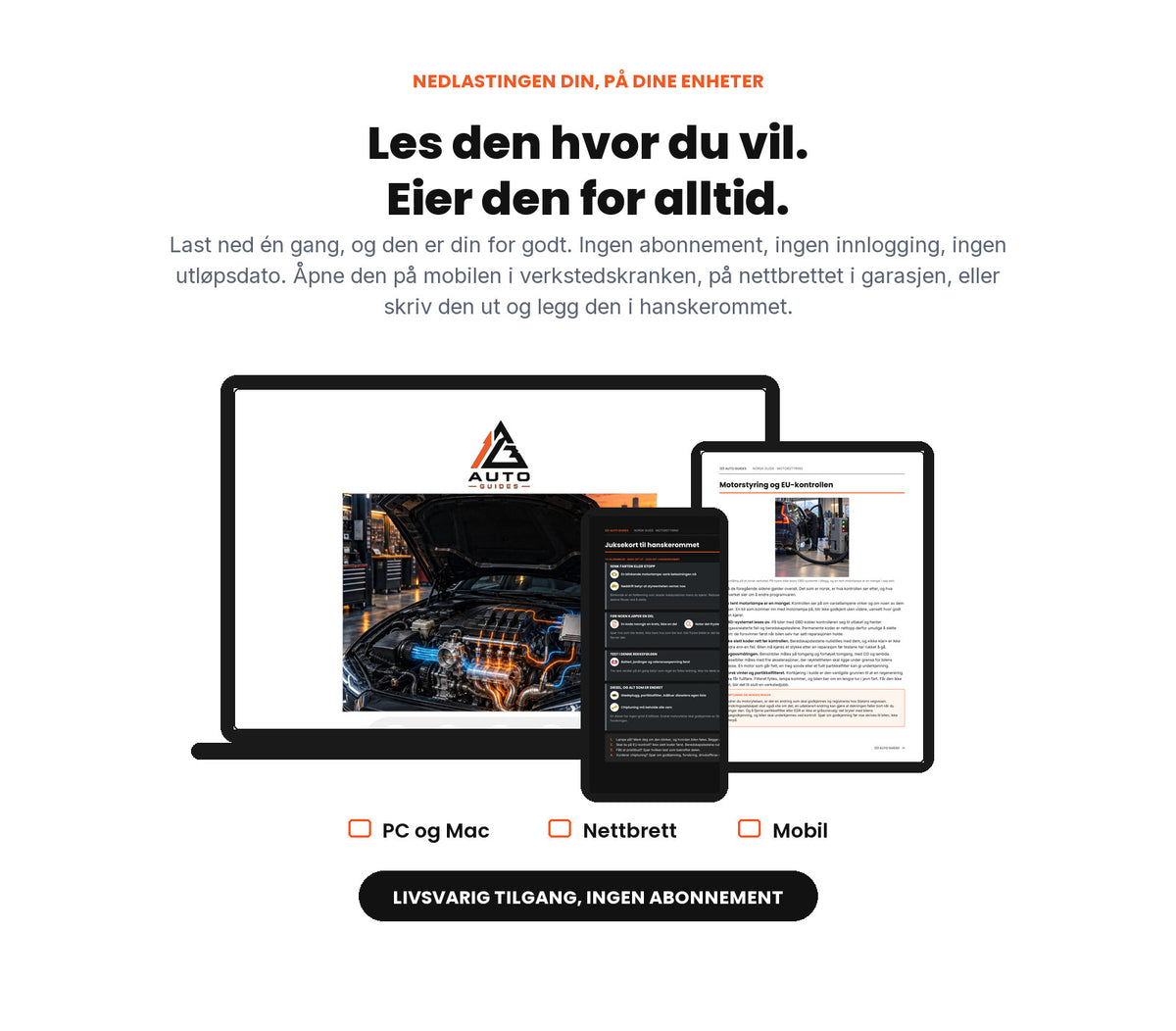 Les den hvor du vil: Motorstyring forklart enkelt på PC, nettbrett og mobil