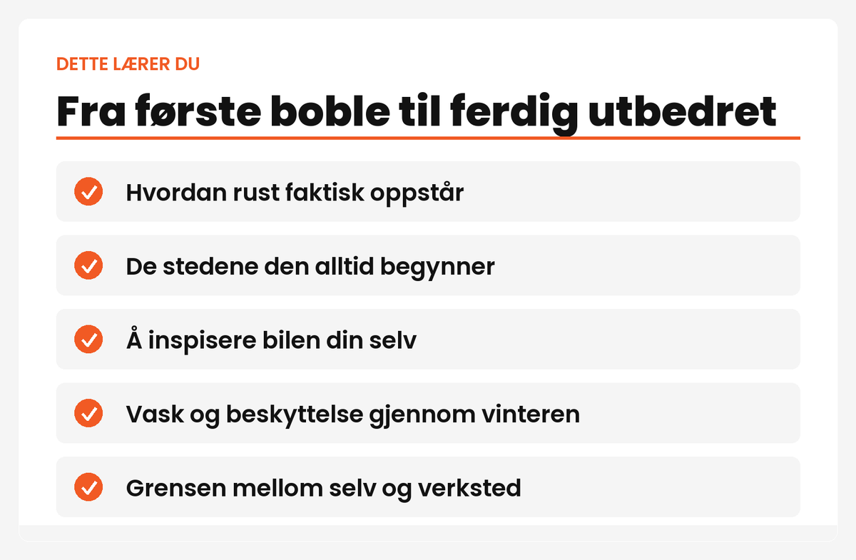 Dette lærer du om rust og veisalt