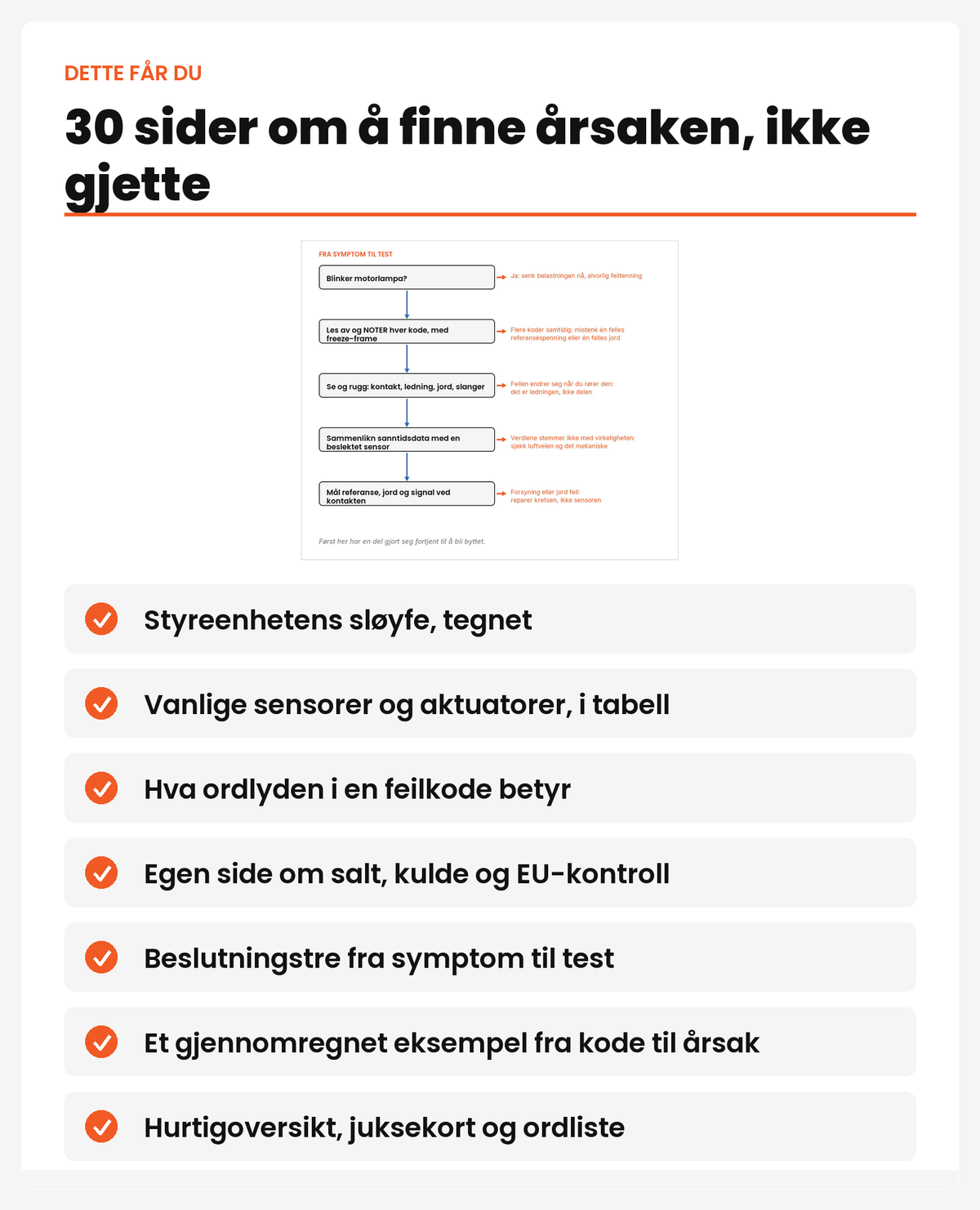 30 sider om å finne årsaken, ikke gjette
